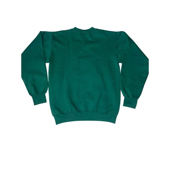 Vintage Disney world Mickey Mouse embossed embroidered green sweatshirt small - Picture 2 of 7